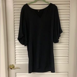 Black three quarter sleeve dress